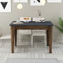 Hanah Home Kiev 504 - Mesa de cocina Nogal y Antracita